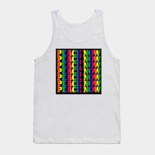 Peace Now 1960s-70s Rainbow Letters Tank Top